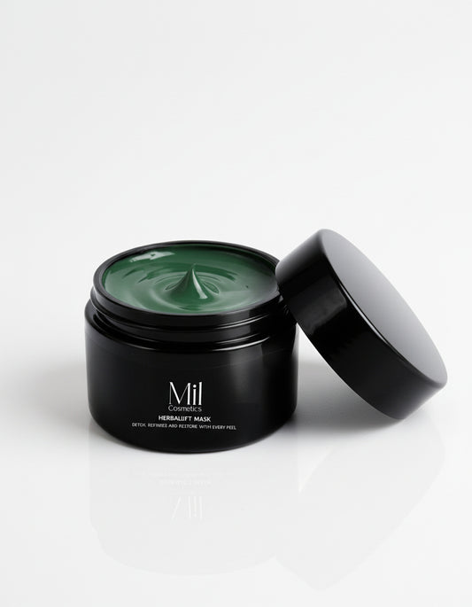 Herbal Lift Mask Detoxifying & Refreshing Peel-Off Mask with Basil Oil, Aloe Vera, and Silymarine Extract